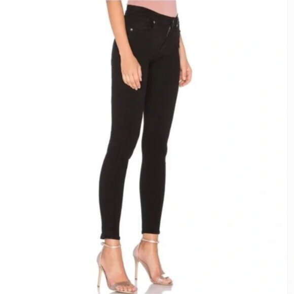 REVOLVE x Agolde Women’s Jeans High Rise Jet Black Filter Free Sophie 26 - Picture 3 of 15